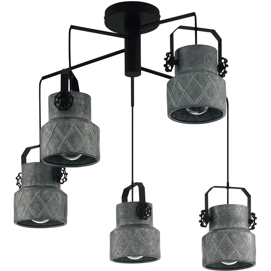 Eglo Pendellampe Hilcott Schwarz Stahl 67.5 cm 150 cm
