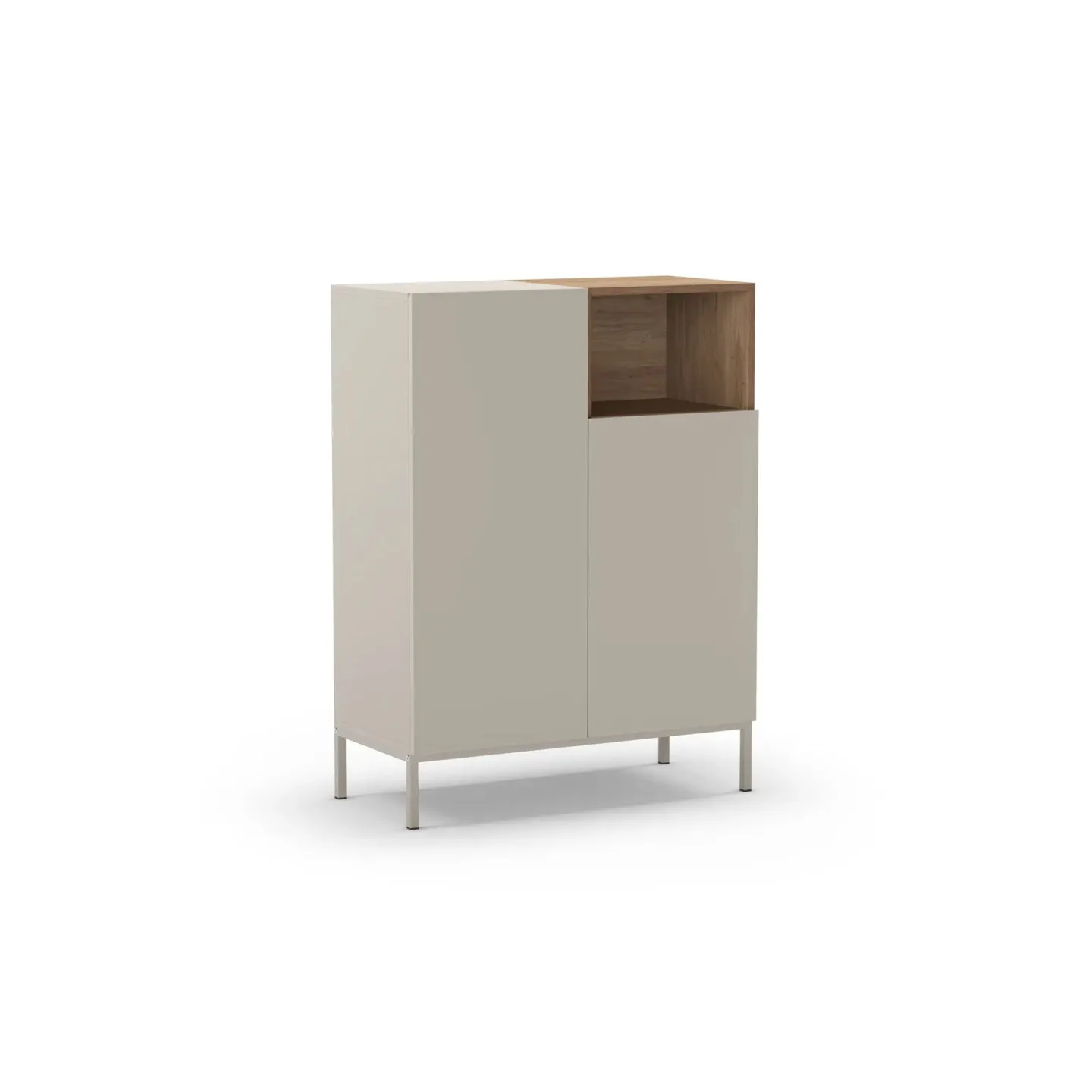 Morlen Sideboard 90x120x41,8 cm - Santstone och naturlig ek