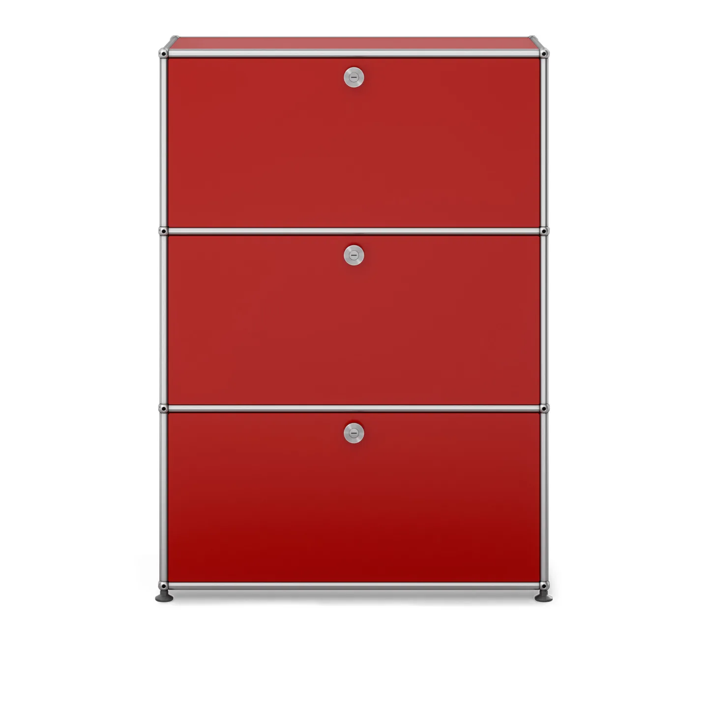 USM - USM Haller Shelf G1 USM Ruby Red - Skåp och vitrinskåp - Fritz Haller & Paul Schärer - Röd - Metall