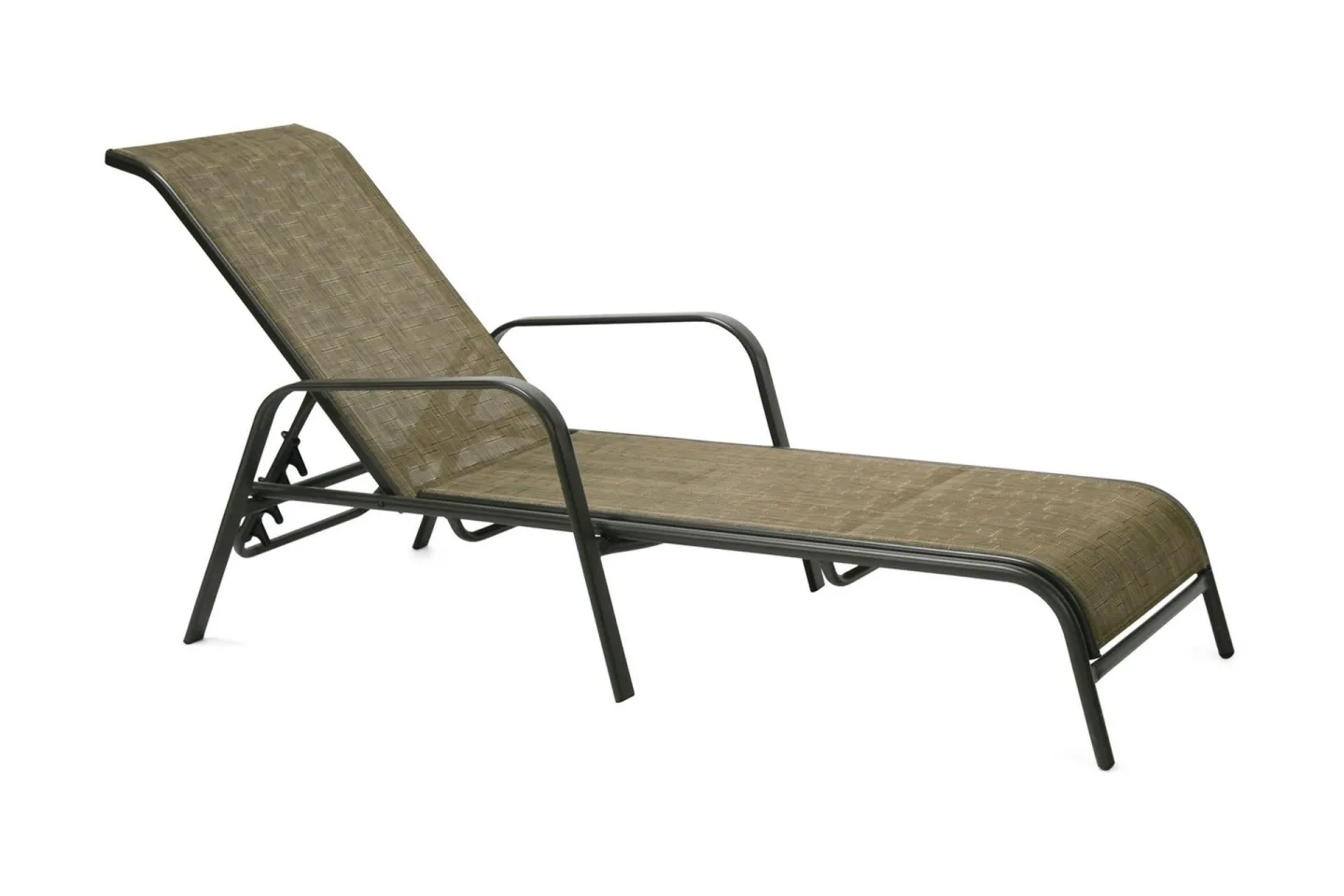 Solstol Dublin 161x665xh48/100 Stålram Brun - Brun/Svart