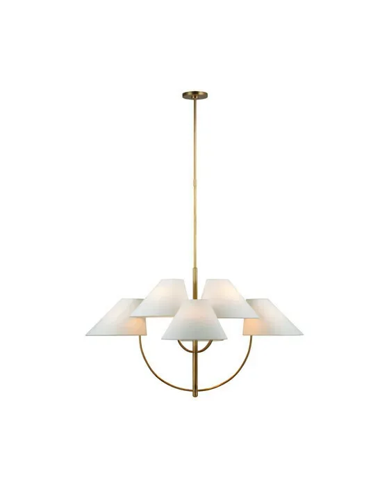 Kinsley Large Two-Tier Chandelier Brass