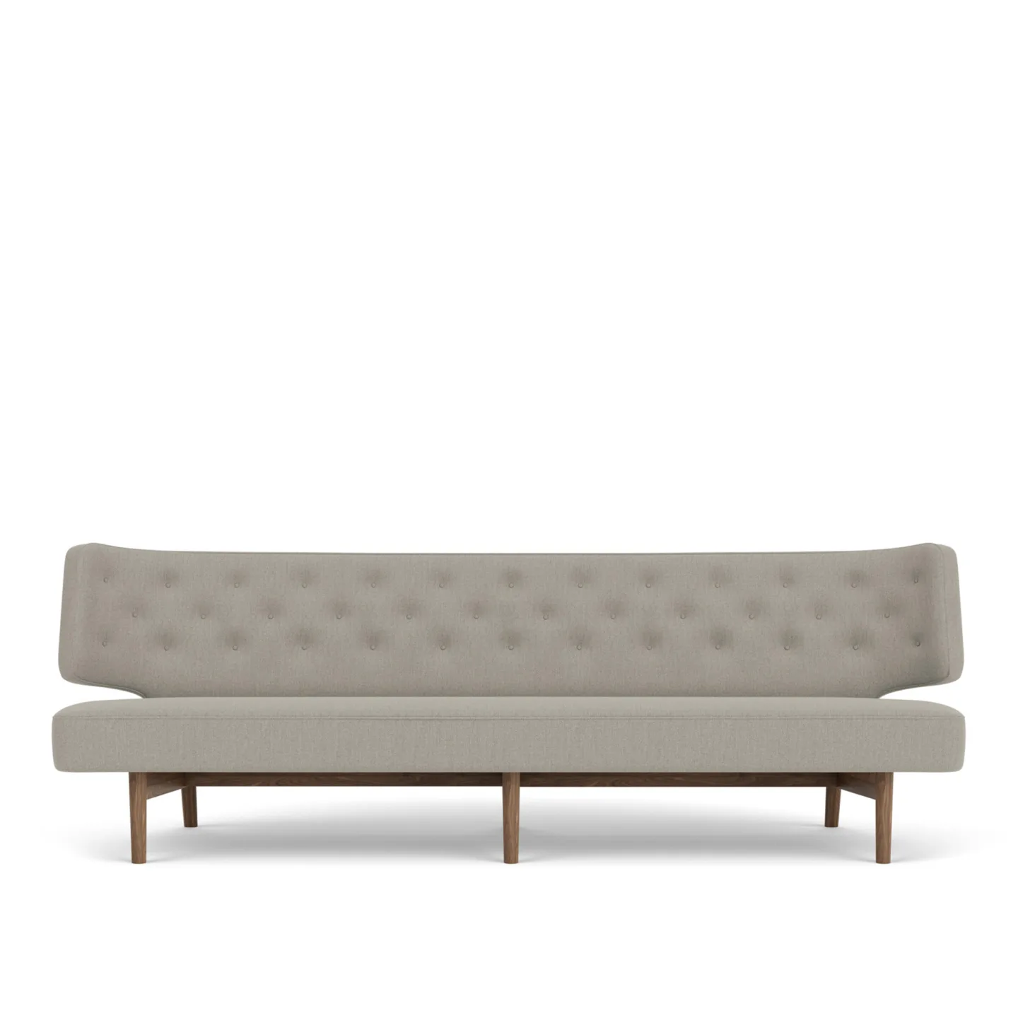 Audo Copenhagen - Radiohus Sofa P3 Walnut / Re-wool 0218 - Soffor - Vilhelm Lauritzen - Beige
