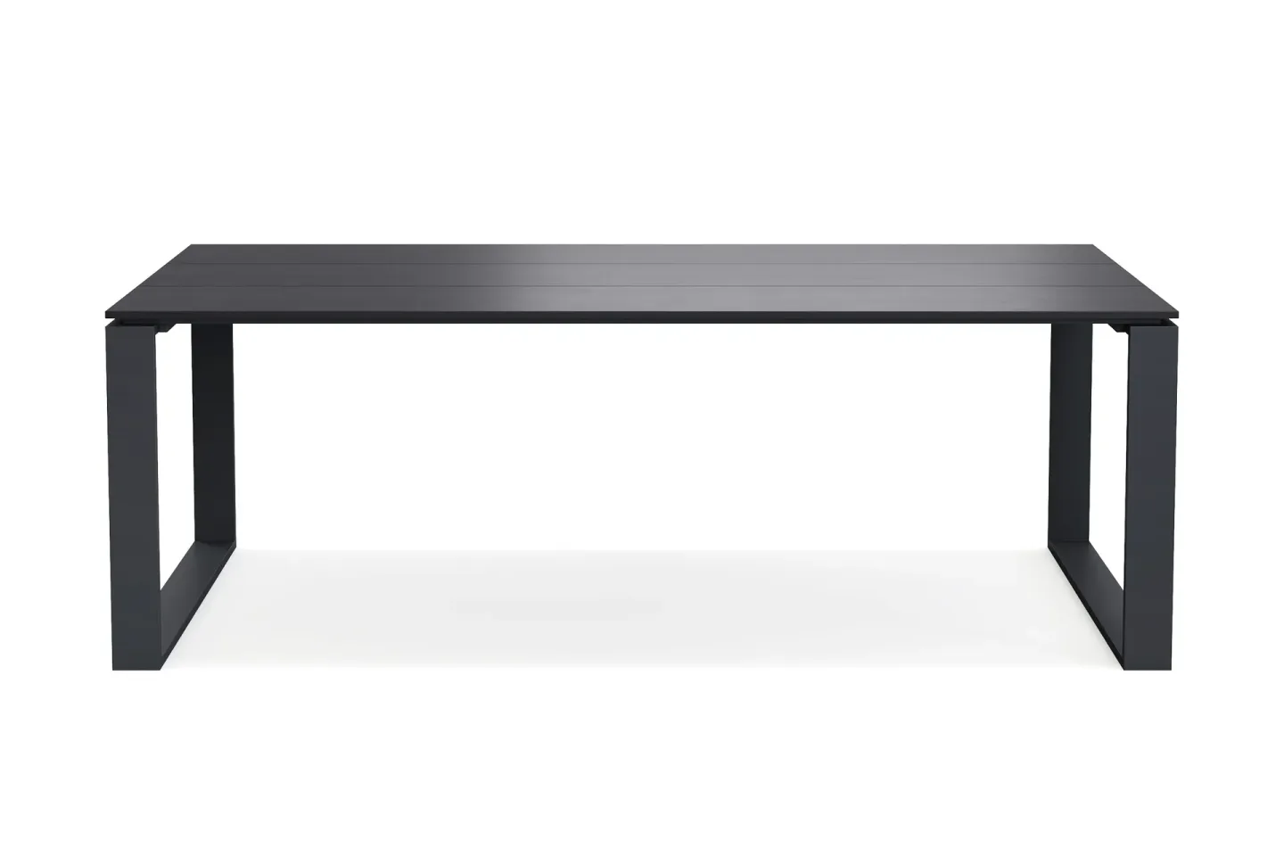 Devon Stort Rektangulärt Matbord utomhus 210x100 cm i aluminium - Svart