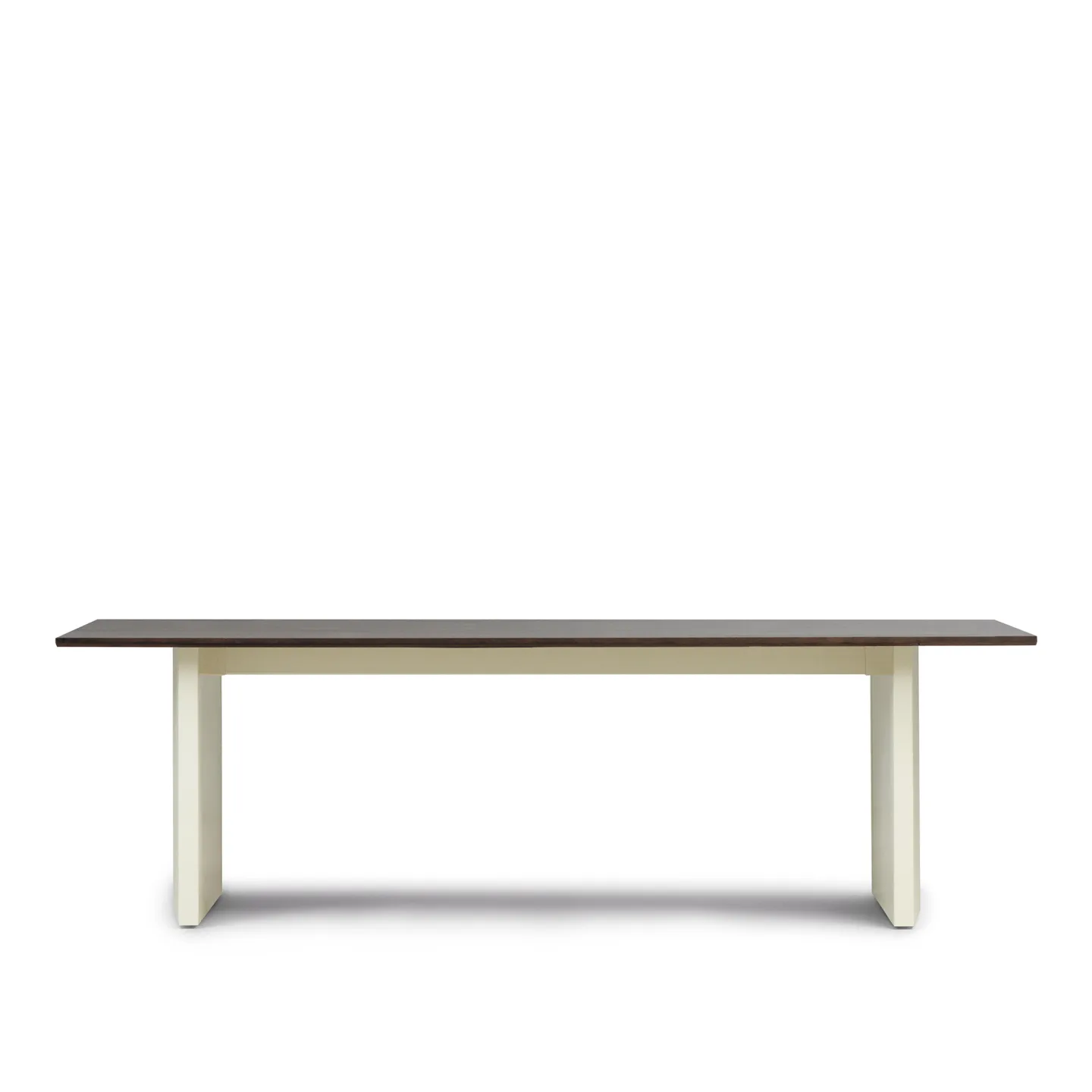 Normann Copenhagen - Panel Table 90 x 250 cm Cream Dark Brown - Matbord - Simon Legald - Brun - Metall/Trä