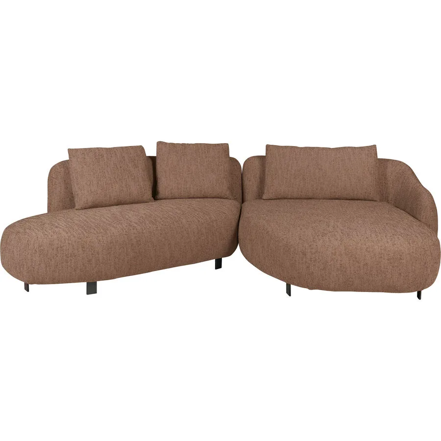 Ecksofa Kai Variabel Stoff Peach B 286 T 168 cm
