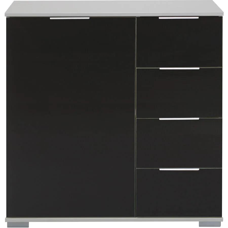 Kommode Peyton C schwarz Holzwerkstoff B 81 H 83 cm