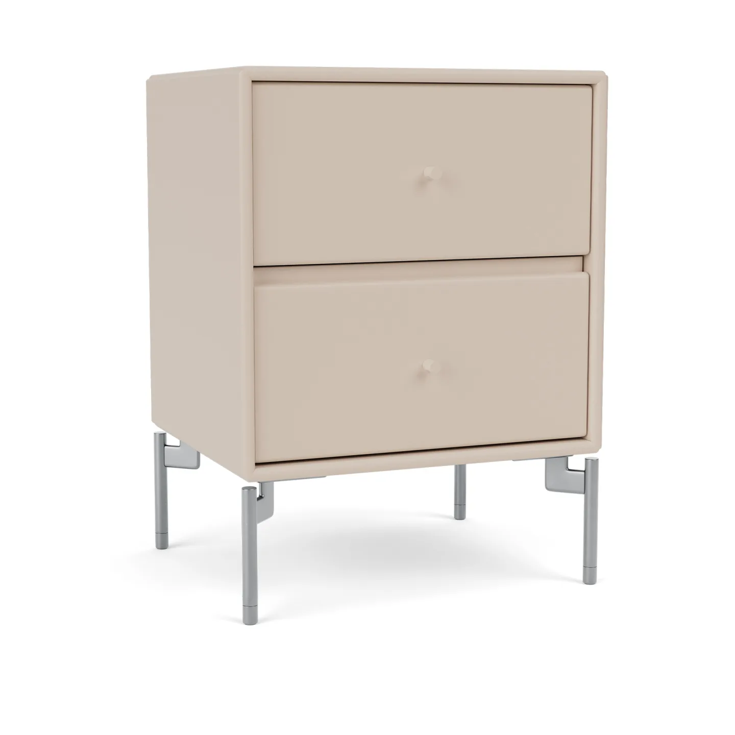 Montana - Drift Drawer Module 168-Clay Matt Chrome - Sängbord - Peter J. Lassen - Beige - Trä