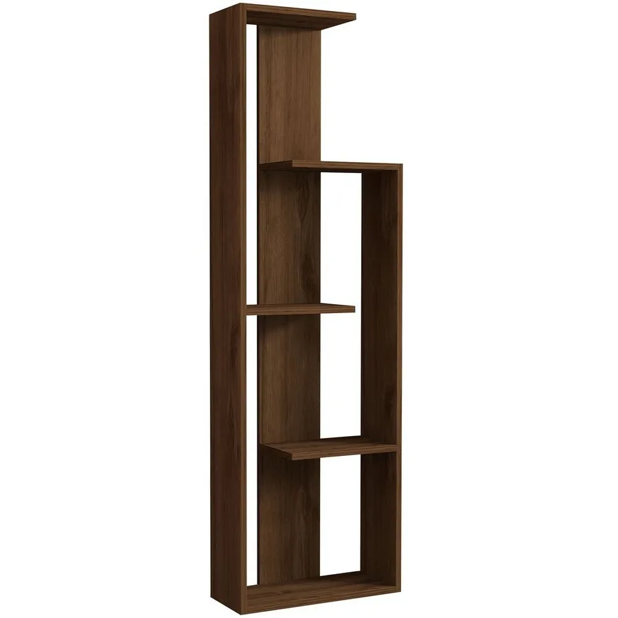 Bücherregal Yemek Walnuss Melaninbeschichtete Mischholz (Spanplatte) B 50 H 160 cm