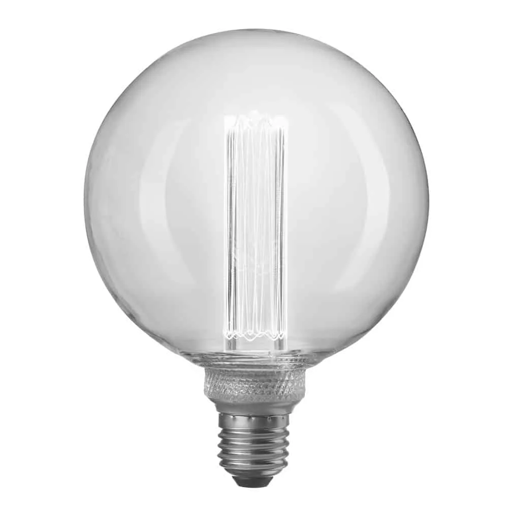 UNI-K Vit Glob 125 Klar Dimbar 3000K 120lm 2,5W E27