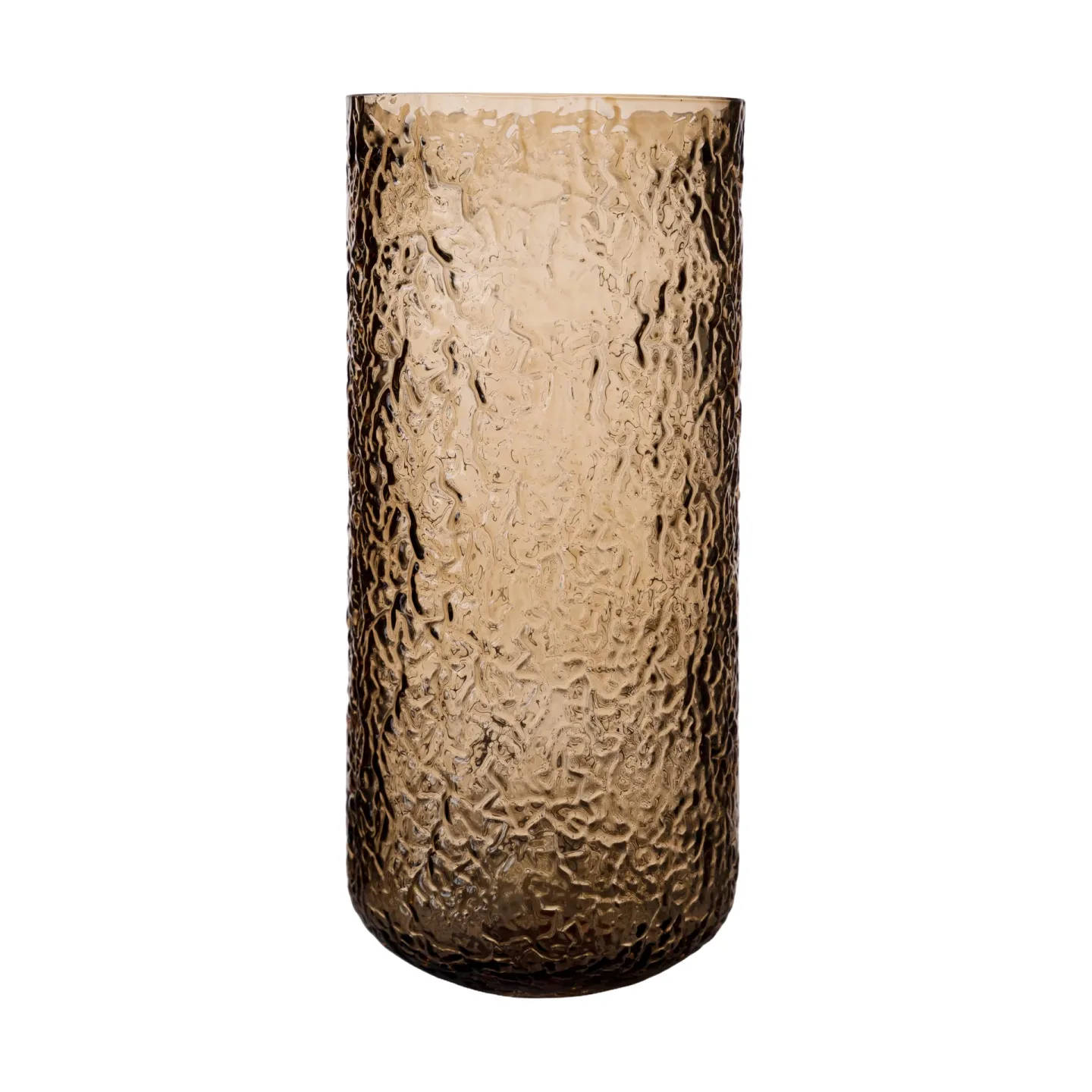 ERNST Ernst Vase/Lichtlaterne gemustert Bernstein, Ø11x25 cm