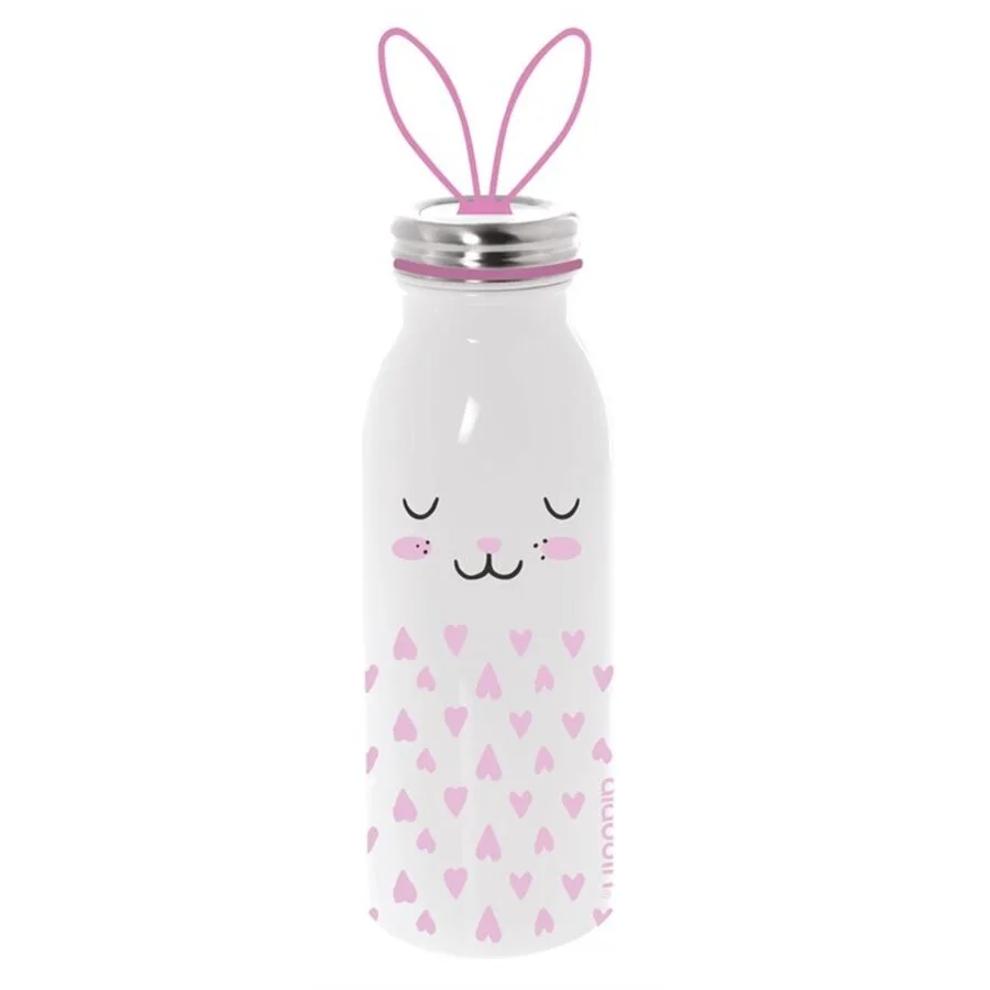 Thermobecher Zoo Vacuum weiss, pink, schwarz Edelstahl 0.45 l B 6.5 cm