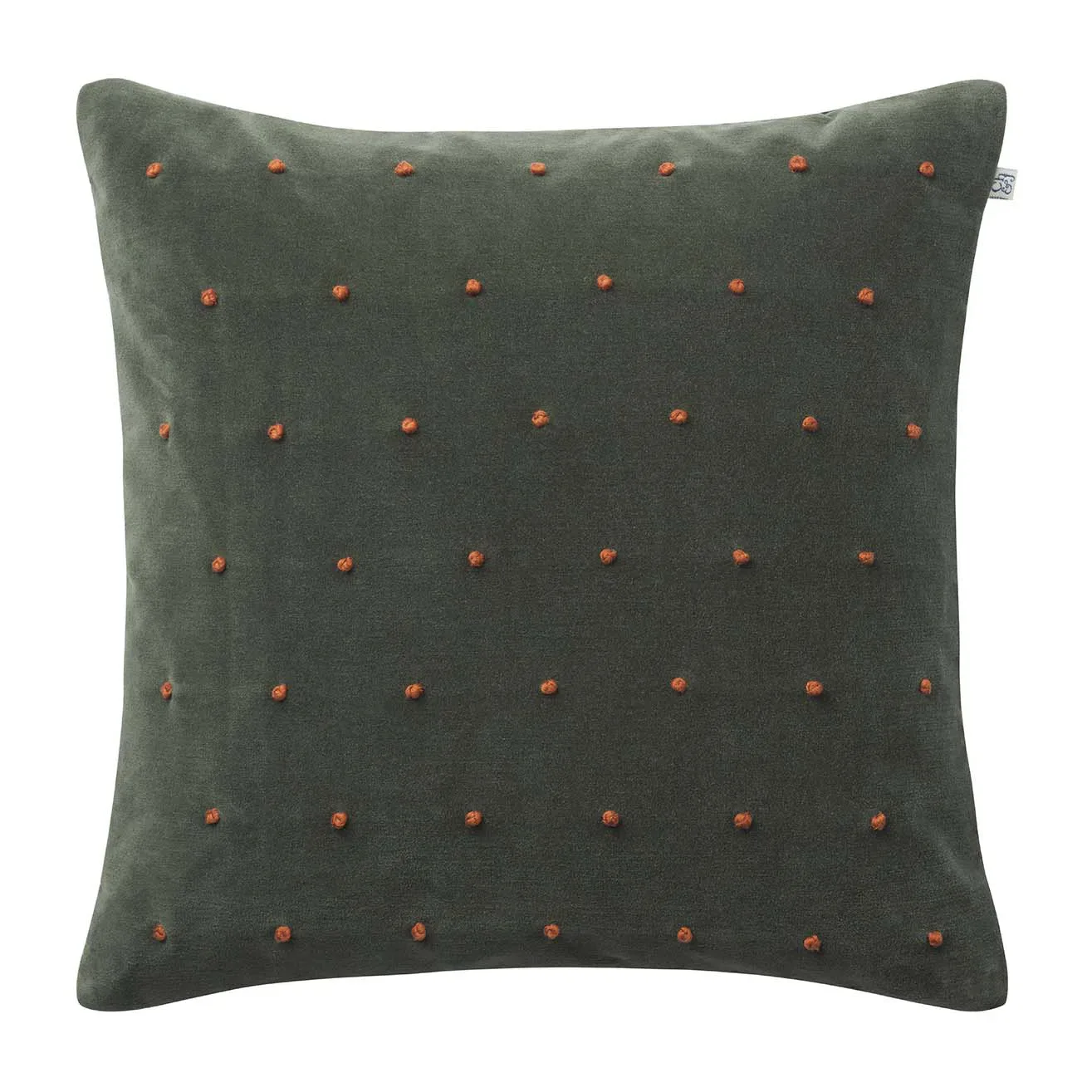 Chhatwal & Jonsson Roma Kissenbezug 50 x 50 cm Forest Green-Terracotta