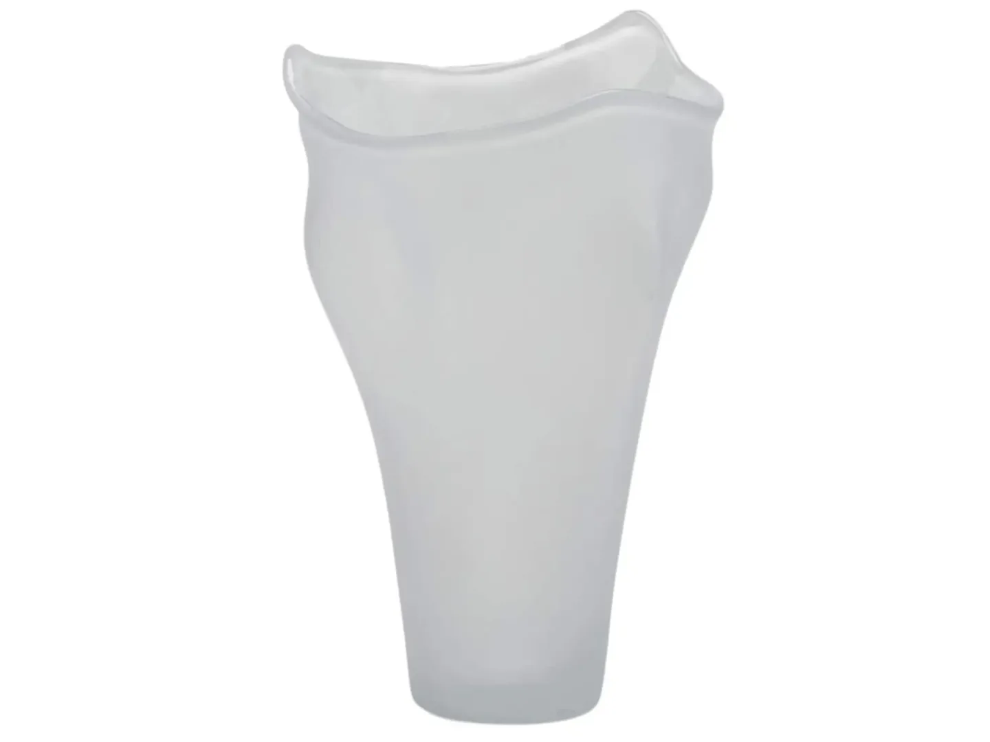 Edg Vase Glas Weiss Matt H: 40 cm | Schubiger Möbel
