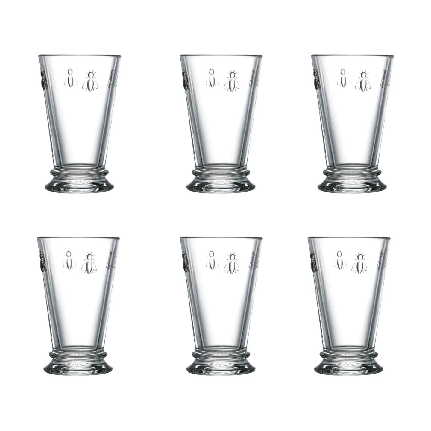 La Rochère Abeille Longdrinkglas 31 cl 6er Pack Klar