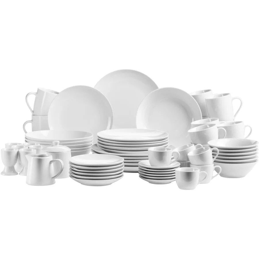 MÄSER Geschirr-Set Alesia Weiss Porzellan