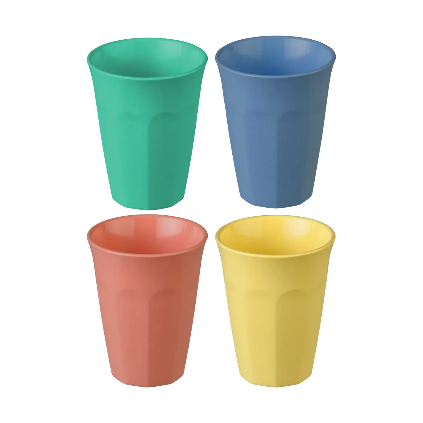 Koziol Nora Becher M 30 cl 4er Pack Blau-korall-grün-gelb