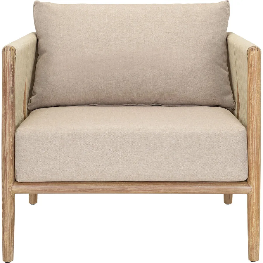 Loungesessel Positano crème Eukalyptus T 84 cm