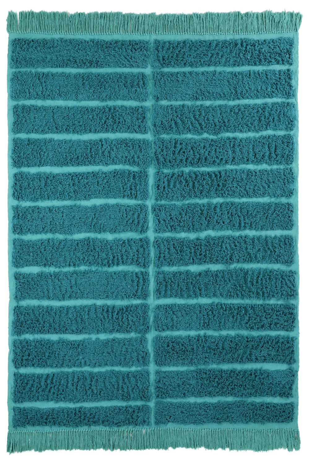 Ryetepper - Ikara Natural Cotton Shaggy (turkis) (Størrelse: 240 x 340 cm)