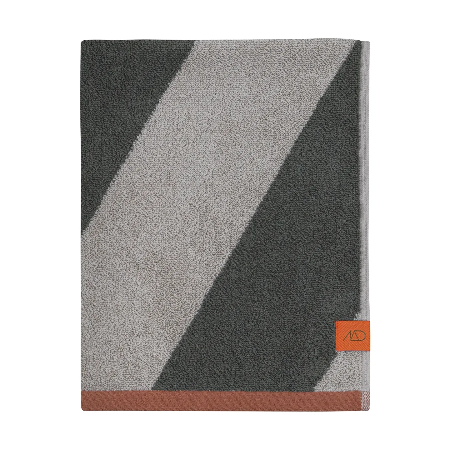 Mette Ditmer Diagonal handduk Dark olive, 70x133 cm