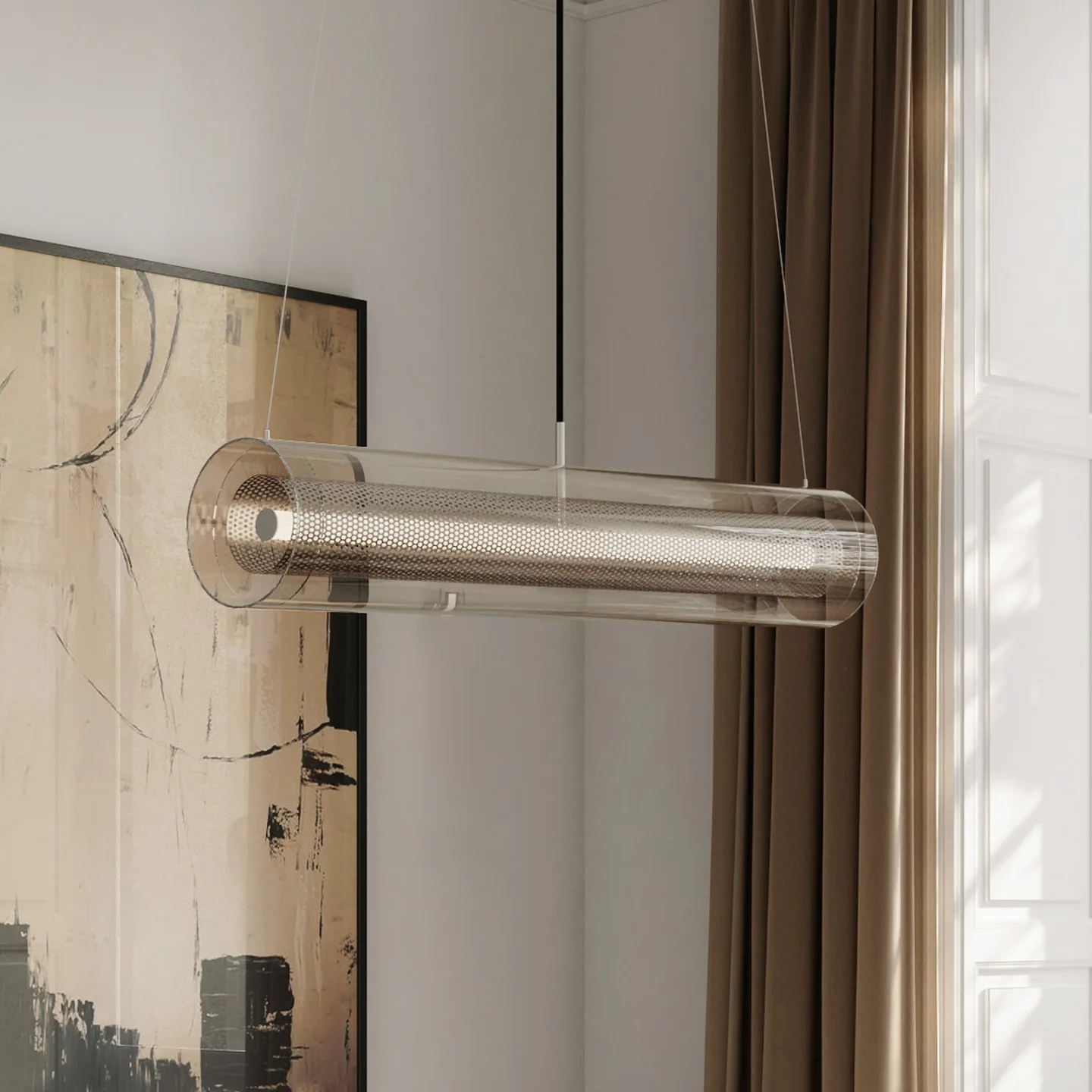 Frame LED-Hängelampe, Ø 18 cm, chrom - 101 Copenhagen - Wohnzimmer - Design - Aluminium - Einflammig