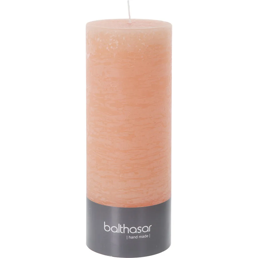 Balthasar Kerze Rustico apricot H18 cm D7 cm, Brenndauer 85h