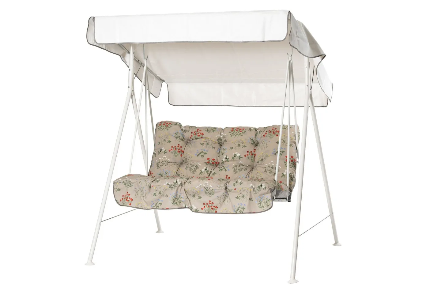 Tritante Komplett Hammock 130 cm - Vit/Blommig