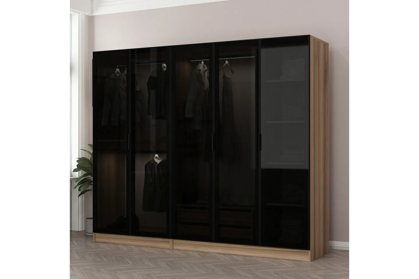 Fruitland Garderob 225 cm - Brun
