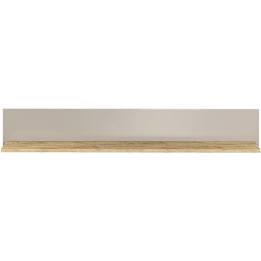 Wandregal Hefner graubeige Holzwerkstoff B 140 T 22 cm