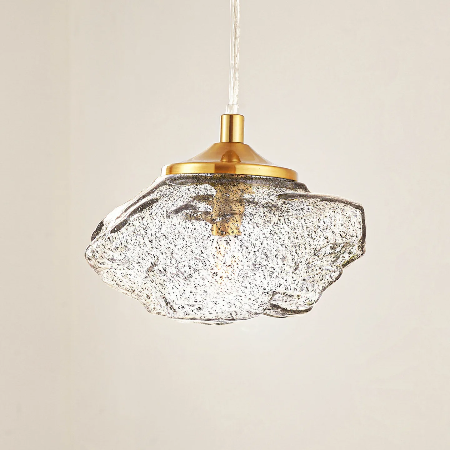 Piatra Pendelleuchte Rauch/Messing - Lindby - Wohnzimmer - Modern - Glas - Einflammig