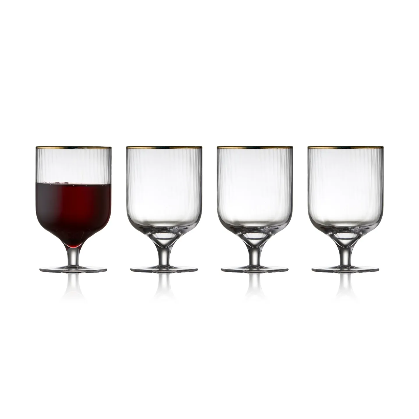 Lyngby Glas Palermo Gold Weinglas 30 cl 4er Pack Klar-gold