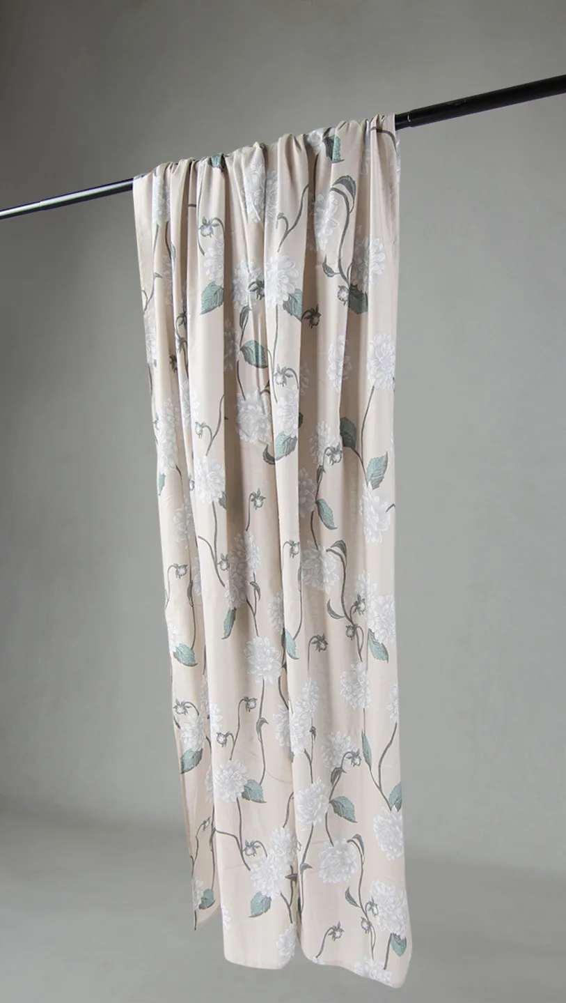 Gardiner - Bomullsgardin Alyssa (beige/grå) (Størrelse: 140 x 250 cm)