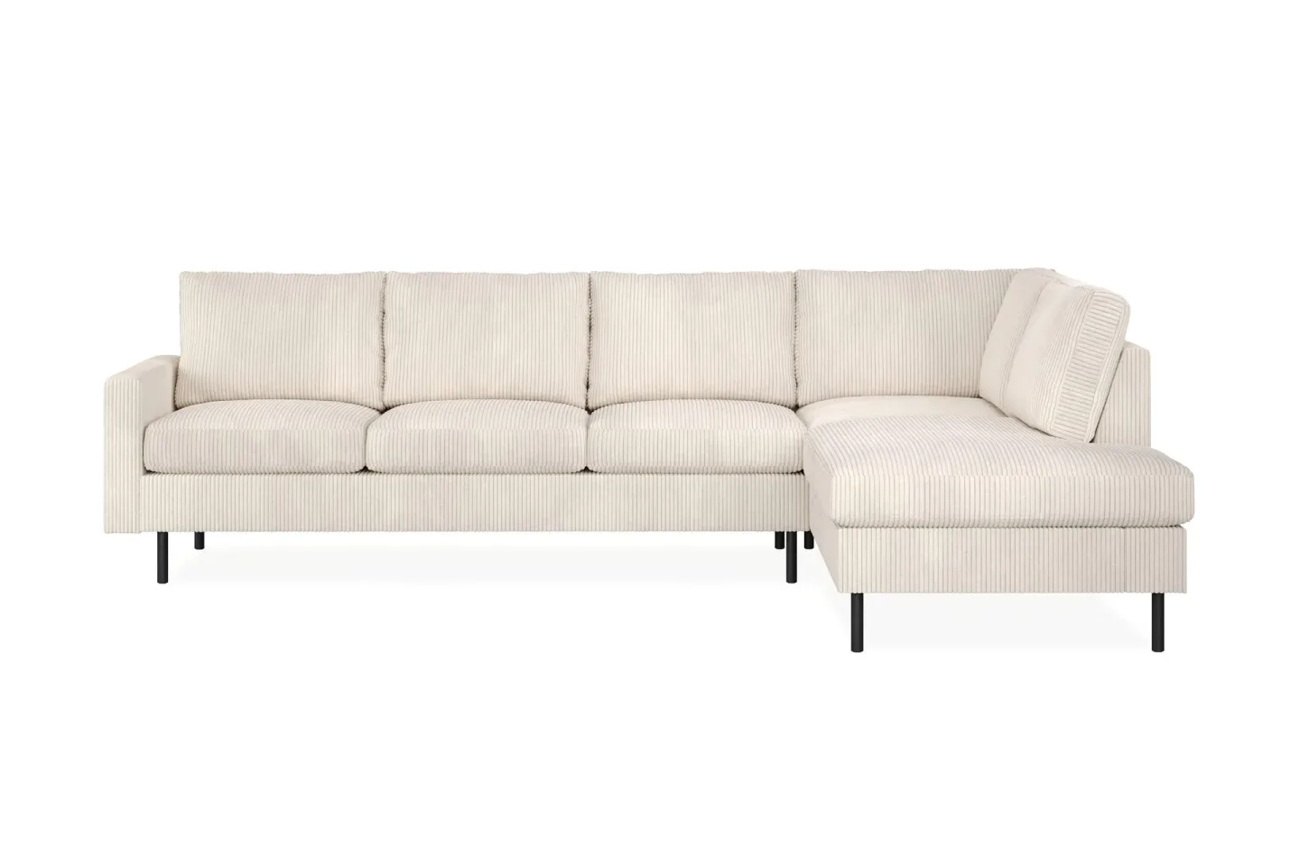 Peppe 4-sits Högervänd L-formad Schäslongsoffa i Manchester - Beige