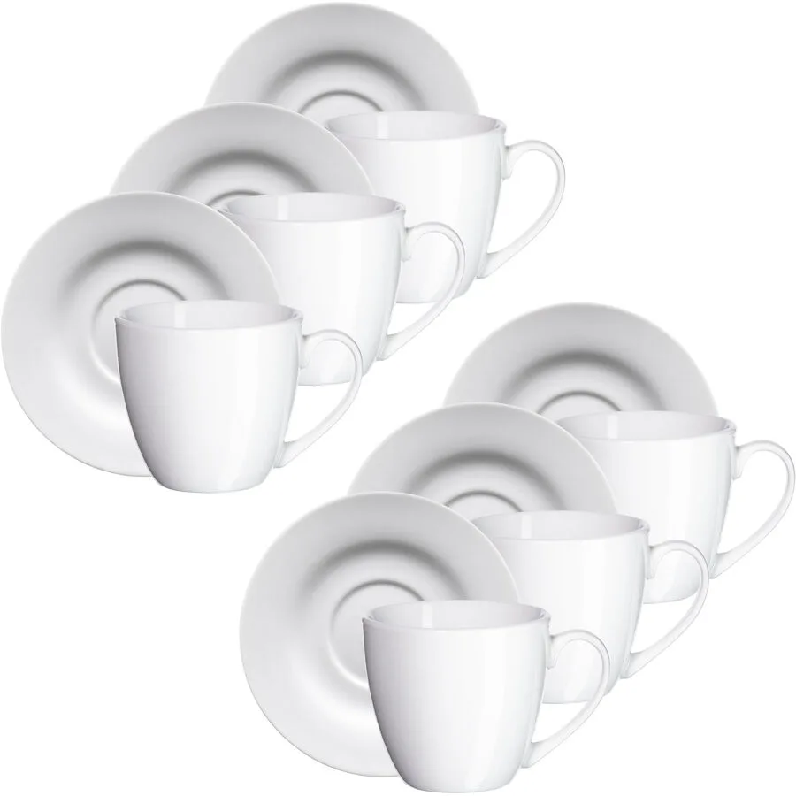 MÄSER Espressotassen-Set 12-tlg. Modesta Weiss Porzellan