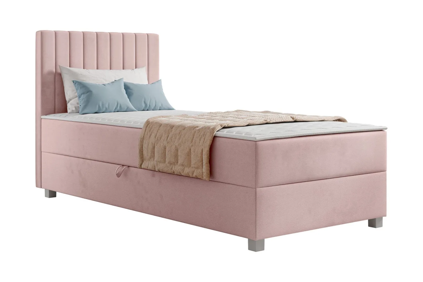 Veyran Sängpaket Kontinentalsäng med Förvaring 90x200 cm - Rosa