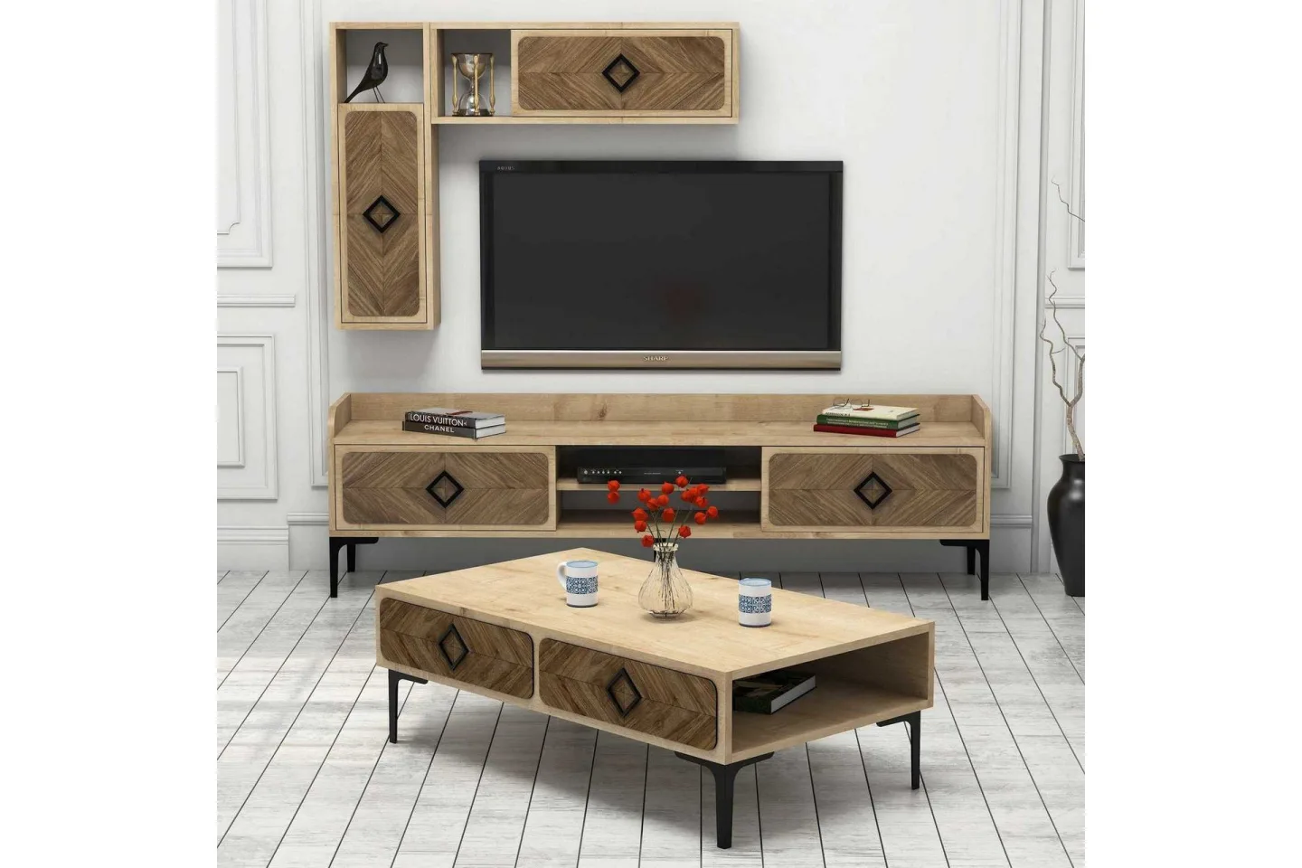 Hovdane TV-Möbelset 180 cm - Brun