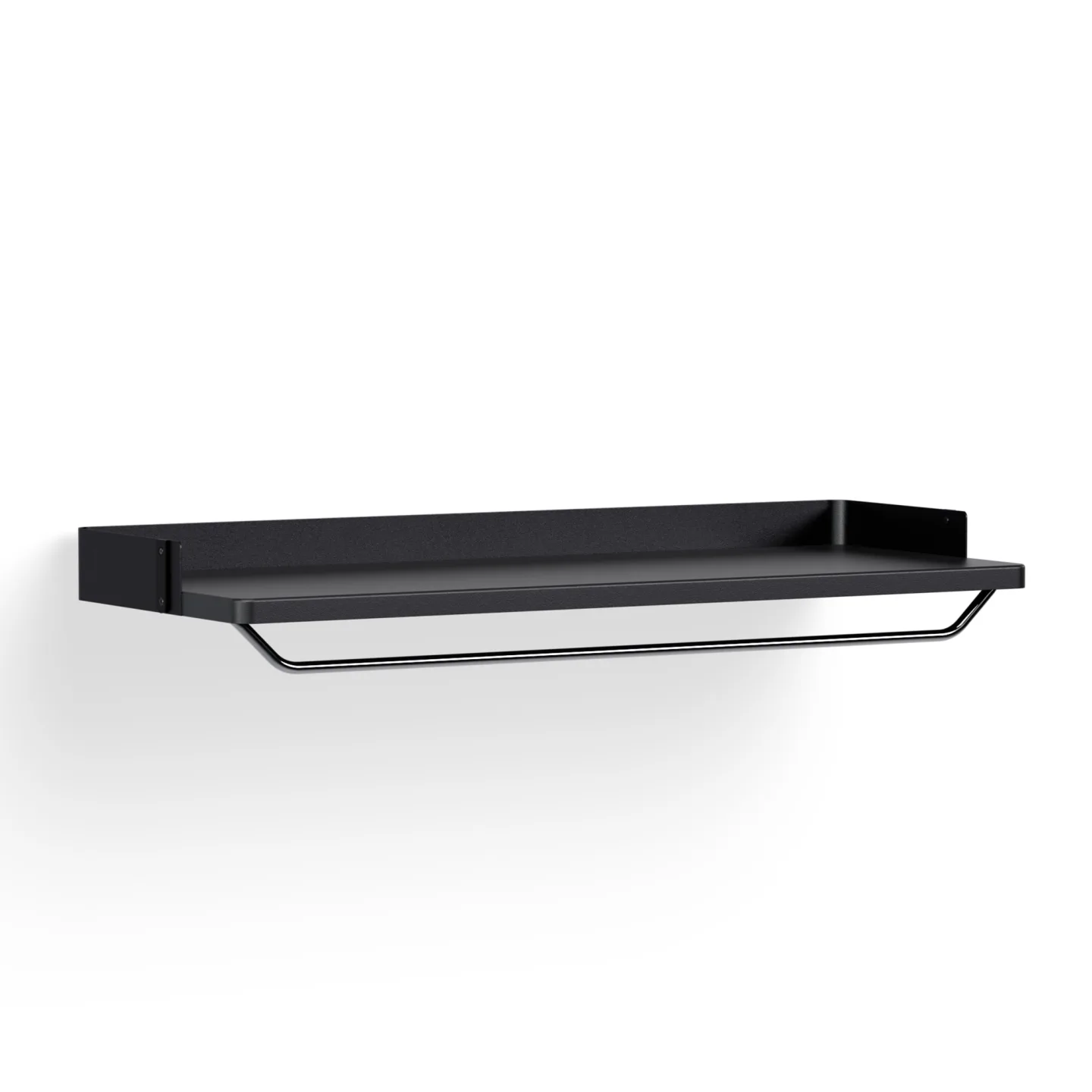 HAY - Pier System Shelf W. Hanger - Ps Black Powder Coated Steel - Hyllor & Hyllsystem - Svart - Metall
