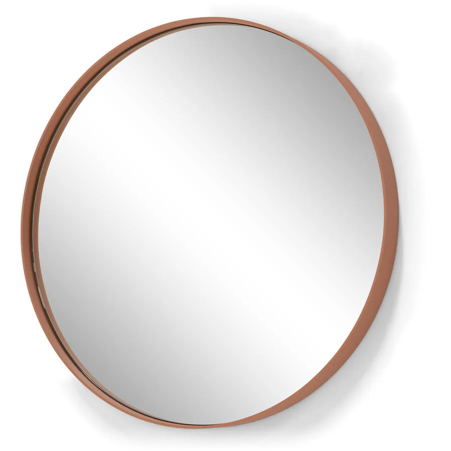 Spinder Design Spiegel Hesta terracotta Stahl/Glas Rund B 60 H 60 cm