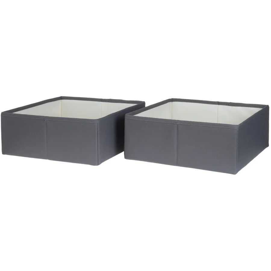 Aufbewahrungsbox COCON Grau Stoff B 29 H 12 cm