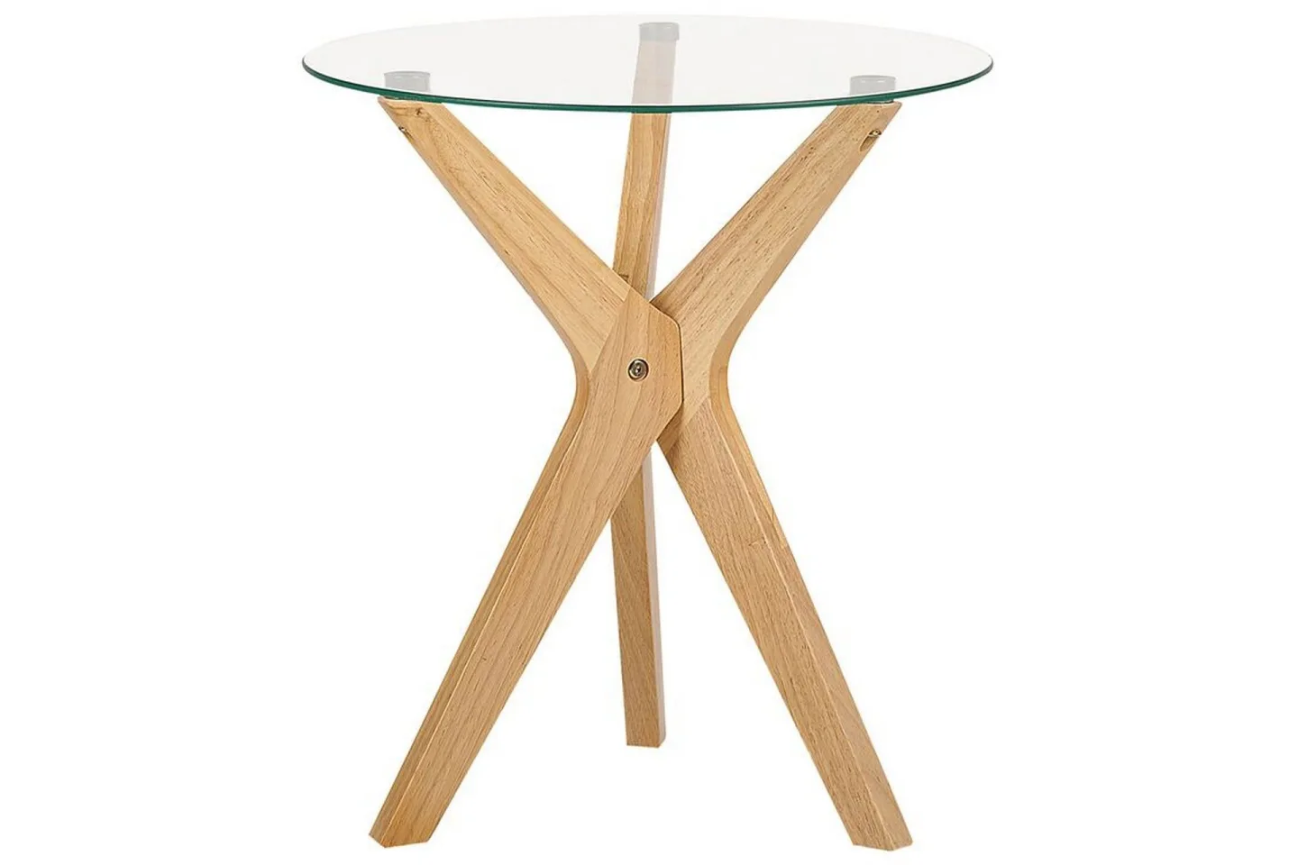Brion Sidobord 45 cm - Transparent/Ljust trä