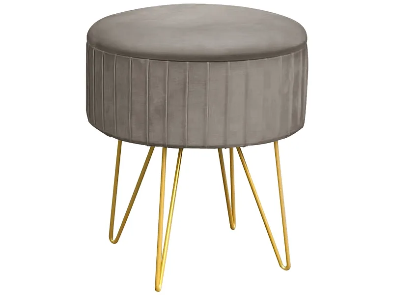 Hocker POLARIS 36x36x43cm stoff taupe