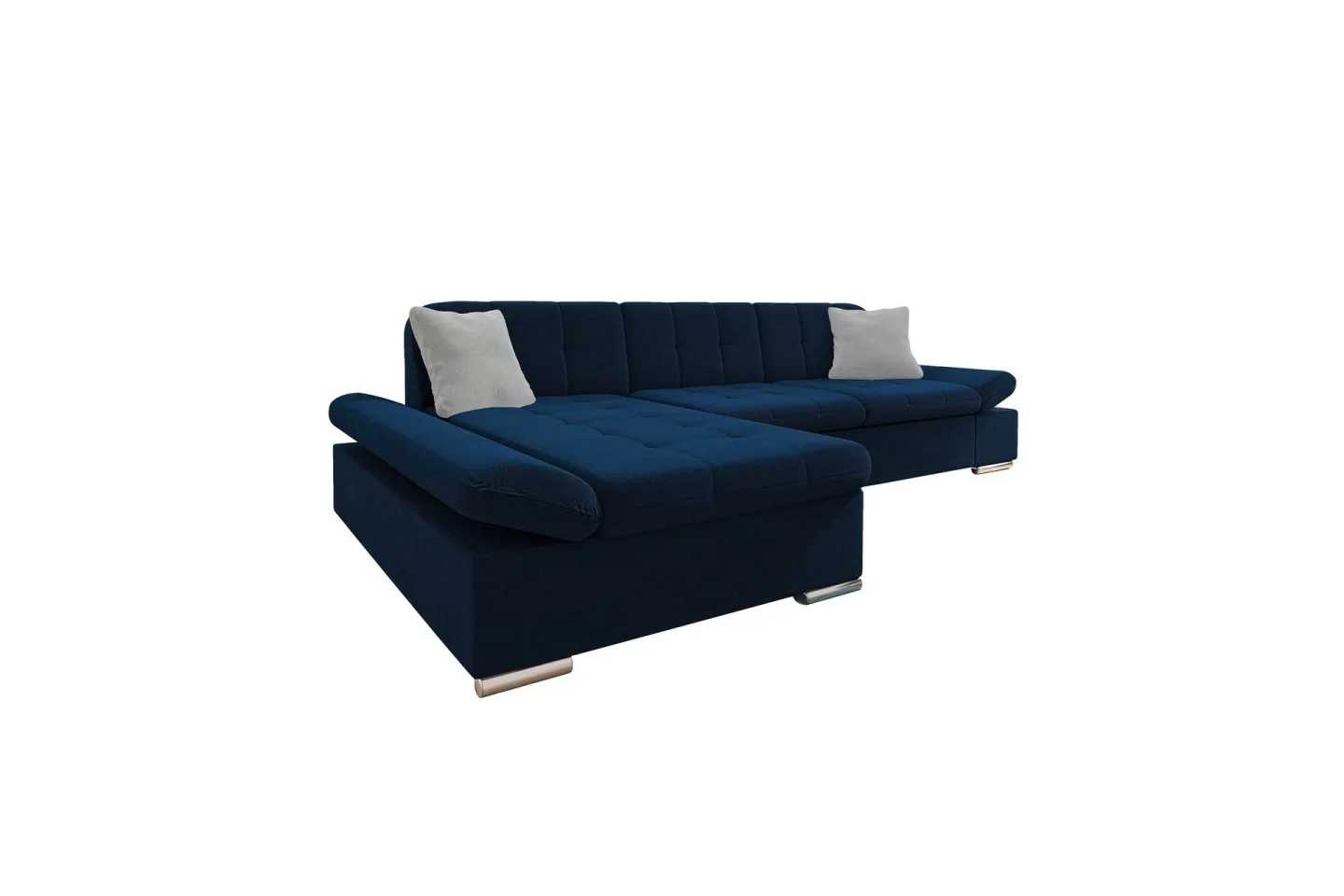 Djerra Soffa med Divan 3-sits - Blå/Ljusgrå