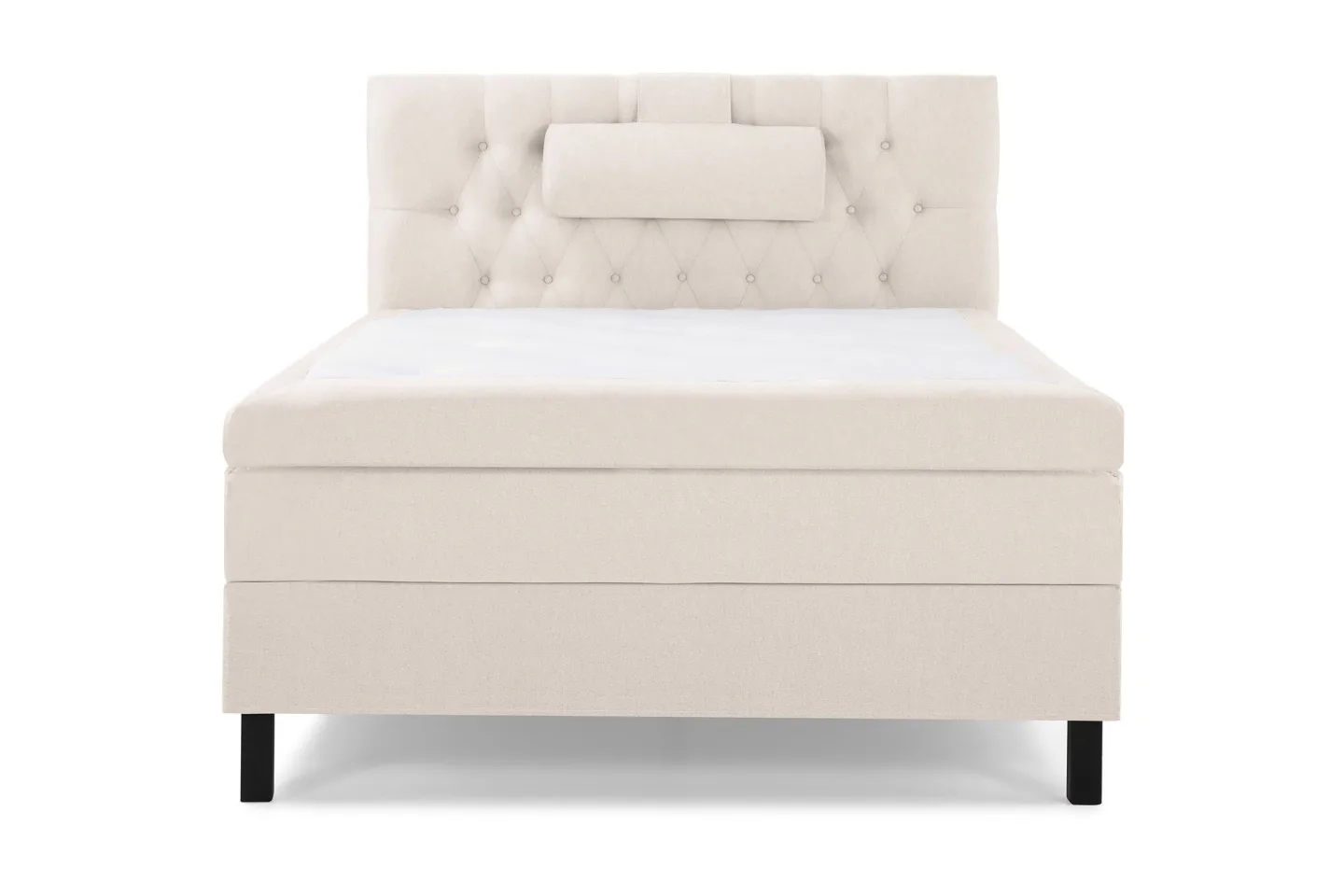 Lucky Komplett Sängpaket 120x200 Polyeter Diamant Sänggavel - Nackkudde Stor Beige