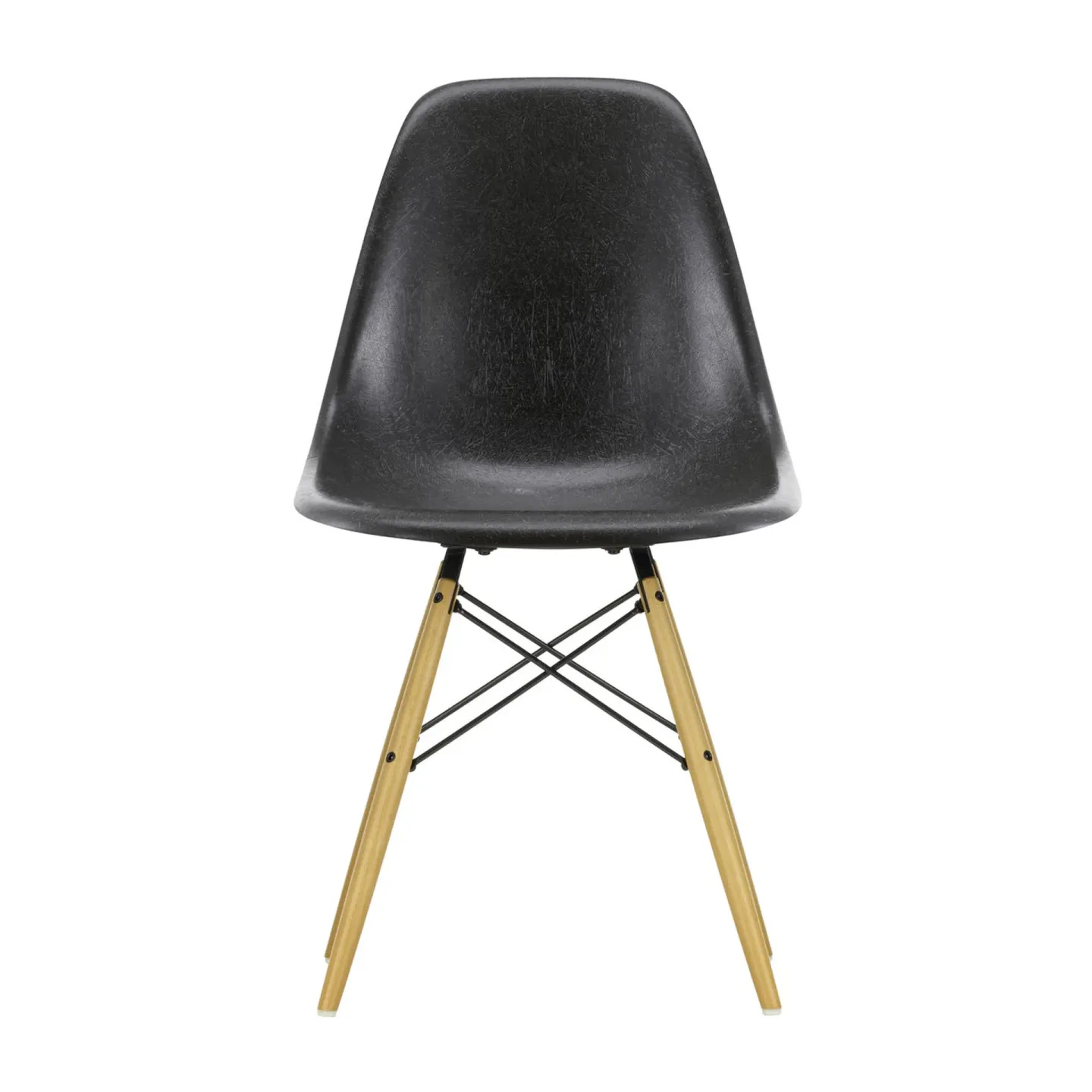 Vitra Eames Fiberglass Chairs DSW stol elephant hide grey, lönnben