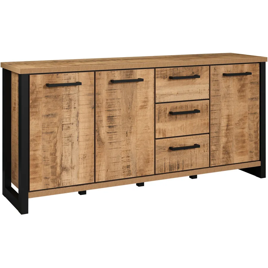Sideboard Nyfler braun/schwarz Holzwerkstoff B 214 H 86 cm