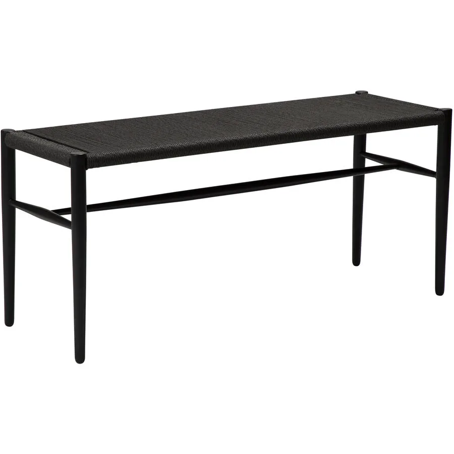DAN-FORM Bank Sava schwarz Mischgewebe B 100 T 35 cm