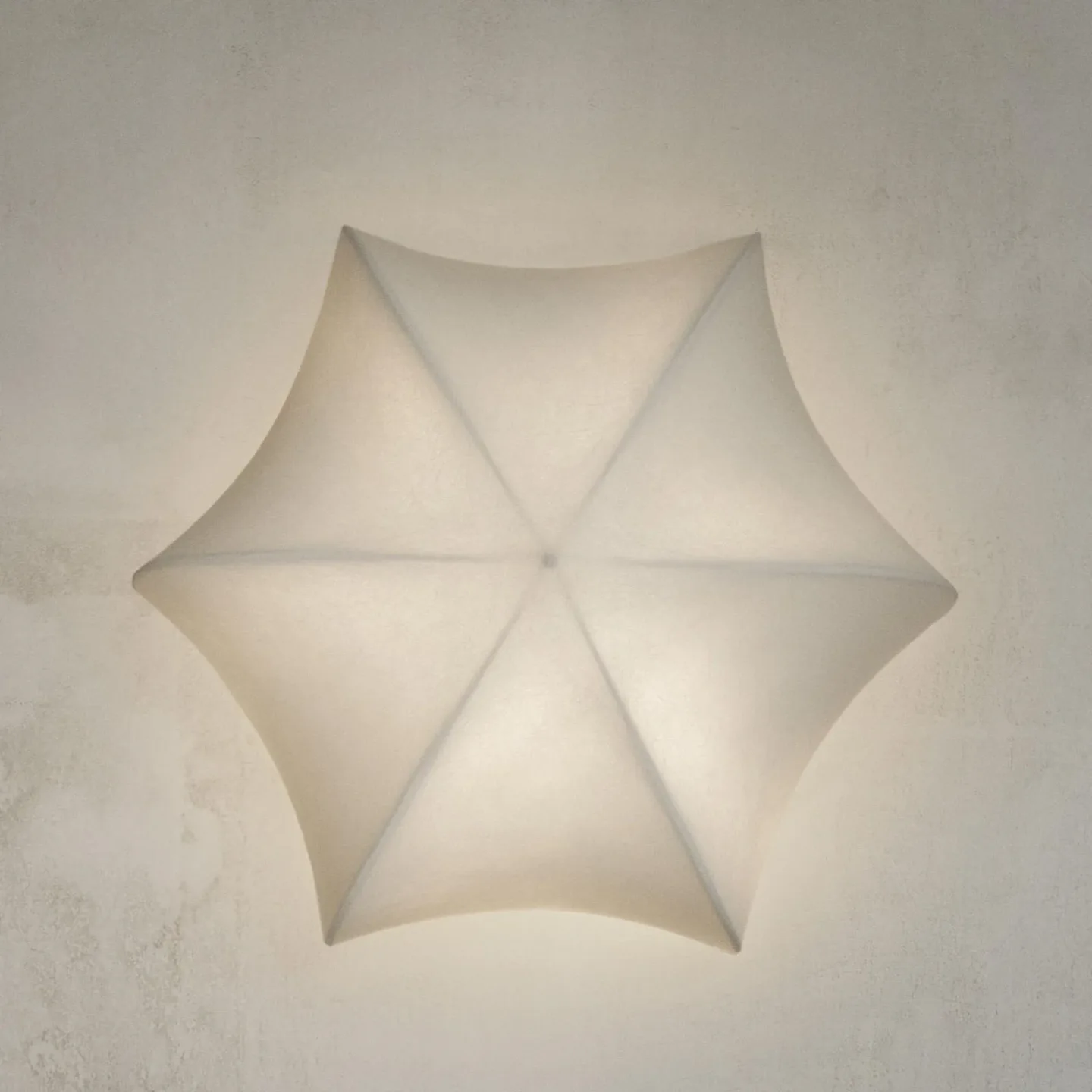 Poem væglampe, Ø 35 cm, stål, fleece, hvid - ferm LIVING - Stue - Design - Metal - Med én lyskilde