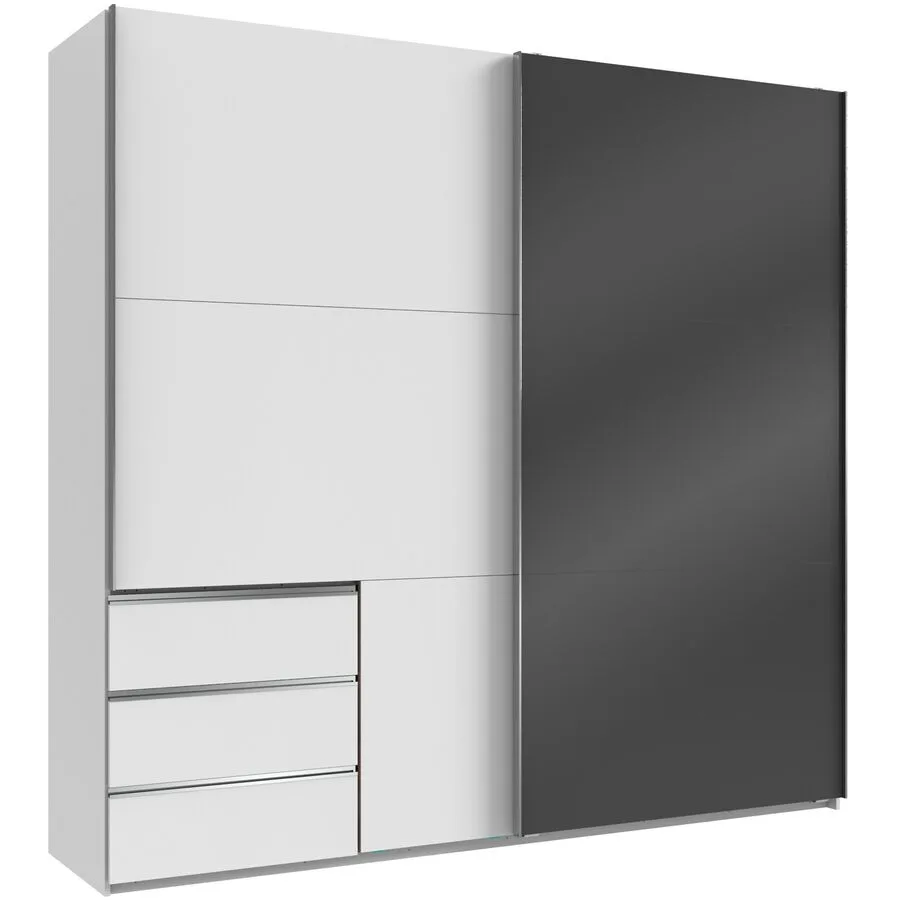 Kleiderschrank Sanko grau Holzwerkstoff B 250 cm