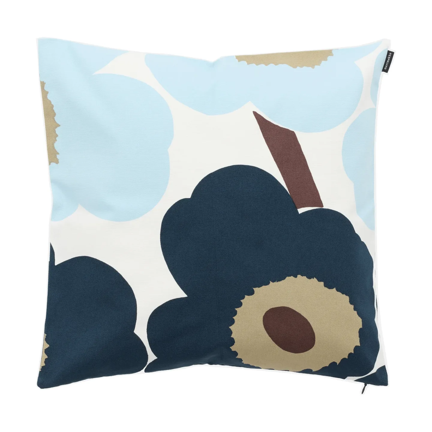 Marimekko Unikko kuddfodral 50x50 cm White-blueberry-cold blue-dark brown