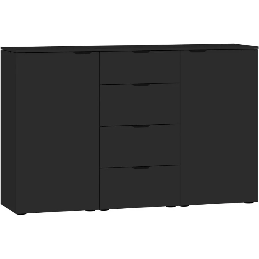Kommode Arena Beimöbel Schwarz Holzwerkstoff 135 cm 43 cm