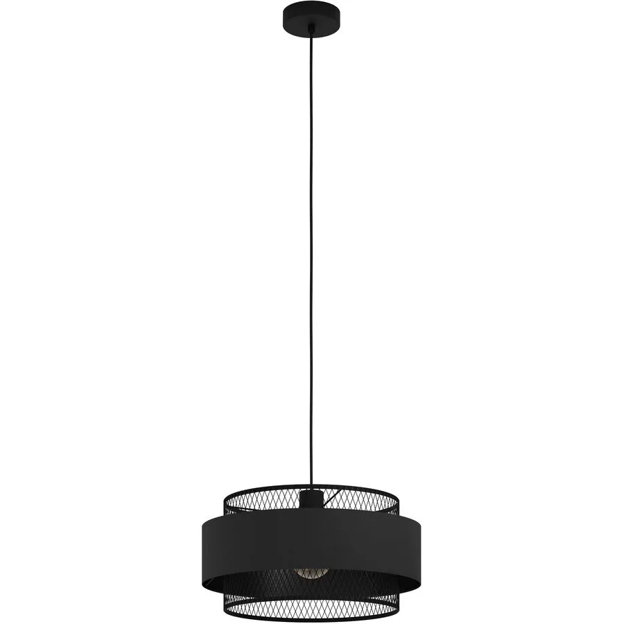 Eglo Pendellampe Bazely Schwarz Stahl/Stoff 0 cm 0 cm